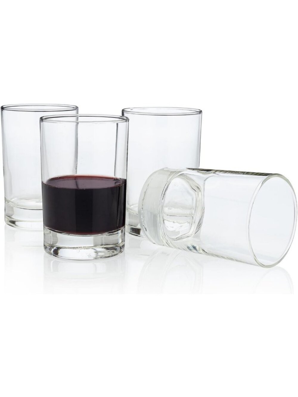 Rustic Stemless Italian Wine Glass Set - 4-Piece Piccolo Style for Home